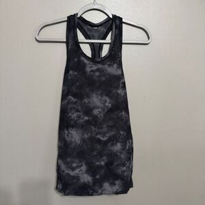 Athleta black gray racer back lightweight tank size medium